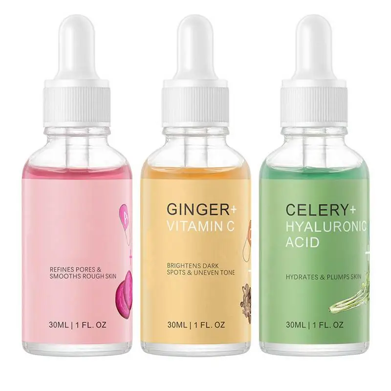 

Vitamin C Face Serum Natural Beet Ginger Celery Facial Essence Moisturizing Hyaluronic Acid Firming And Brightening Skin Care