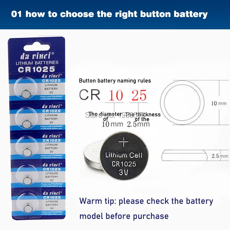 Литиевая батарея кнопочного типа DL1025 BR1025 KL1025 20 шт./лот 3 в CR 1025 CR1025 батарейки для