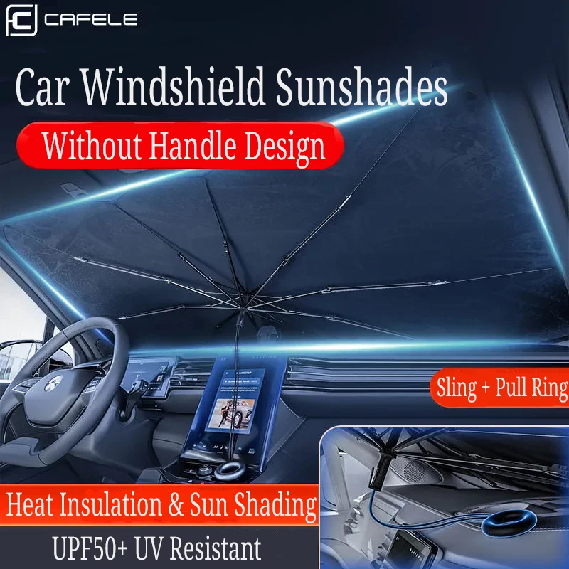 

CAFELE Car Windshield Sunshades Cover Car Sun Visor Front Windshield Folding Parasol Vehicle Shading Umbrella AUTO Sun Protector