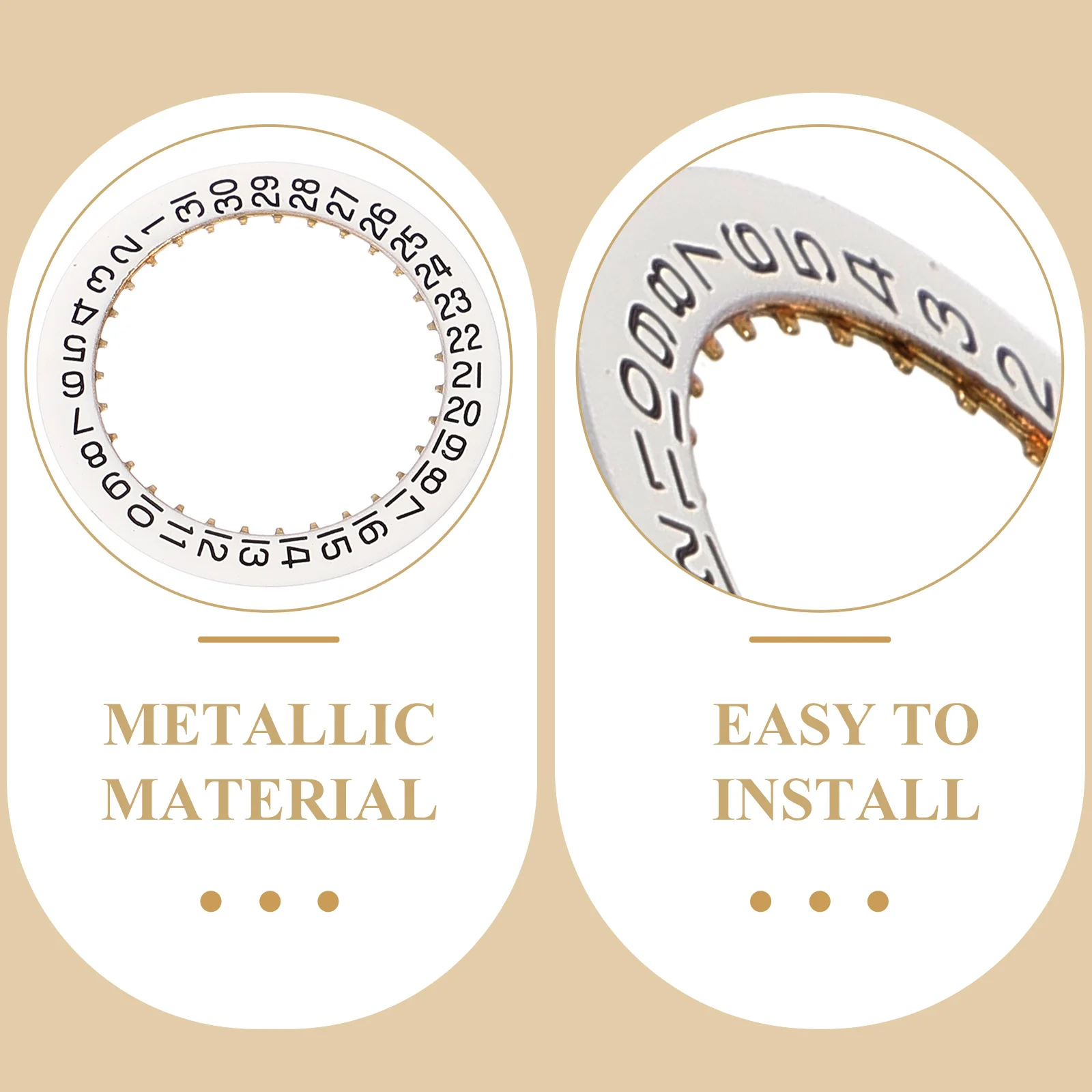 Calendar Disc Ring Watch Mechanical Dial Date Lightweight Replacement Day Repairing Metal Male