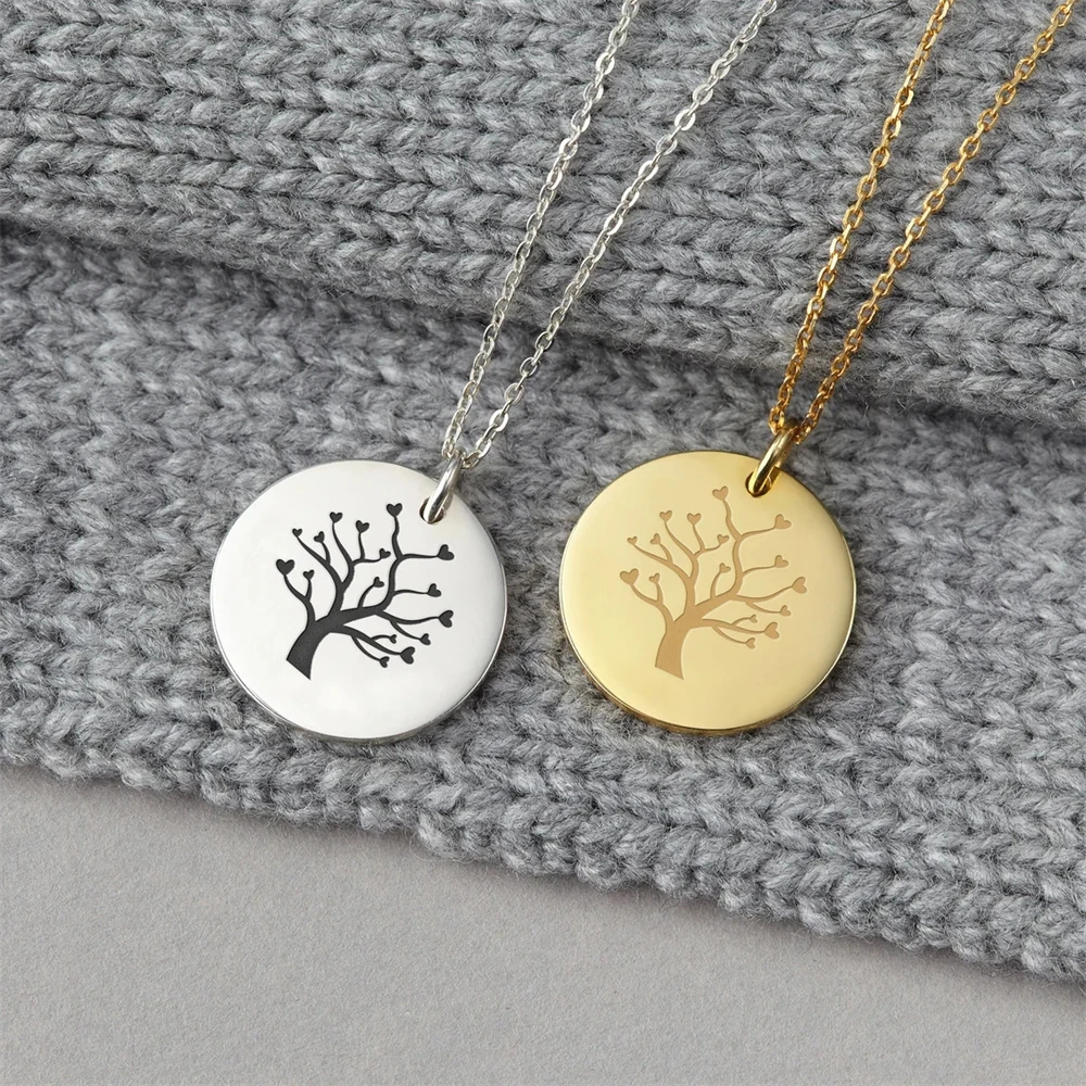 

Fashion Tree of Life Pendant Stainless Steel Minimalist Necklace for Women Men Elegant Leisure Party Jewelry Mother's Day Gift