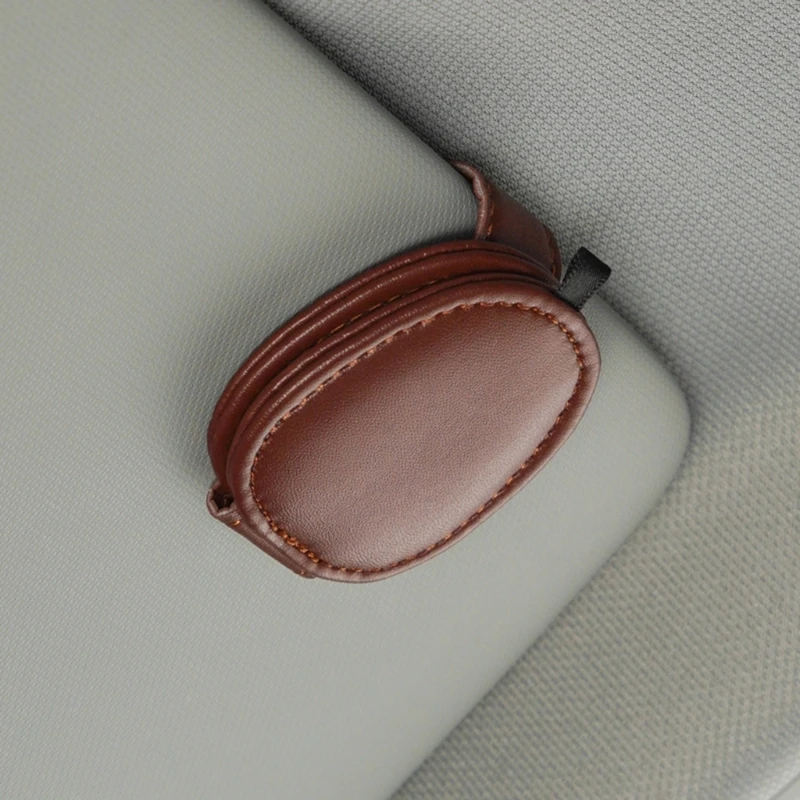 

Car Sunglasses Holder Visor Sunglasses Clip PU Leather Sunglasses TicketClip
