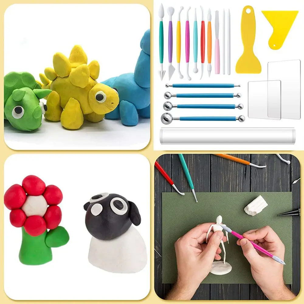 

19 шт./компл. для взрослых, детей и начинающих, скульптура, искусственные элементы, керамический инструмент