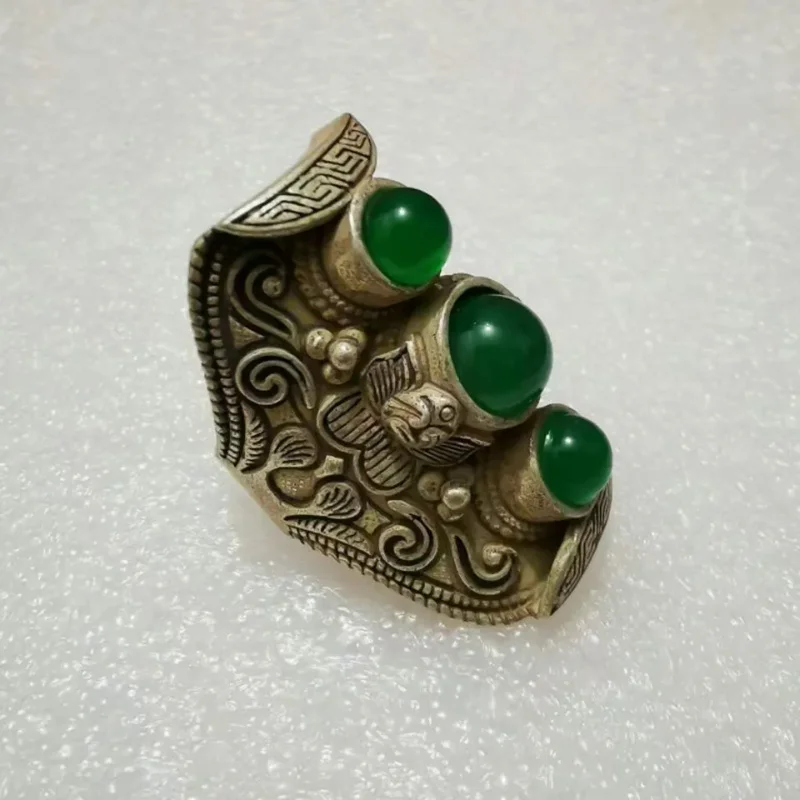 

Коллекция из старого китайского тибетского серебра ручная работа инкрустация ювелирные изделия кольцо орнамент подарок