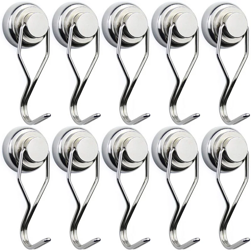 

Tofok Powerful Magnetic Hook Wall-mounted Hanger Hook Heavy Magnet Hook Kitchen Wardrobe Household Storage Tools