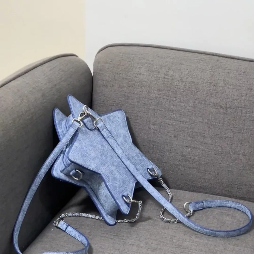 Ковбойский синий рюкзак с пятиконечными звездами сумка-Кроссбоди вышитыми