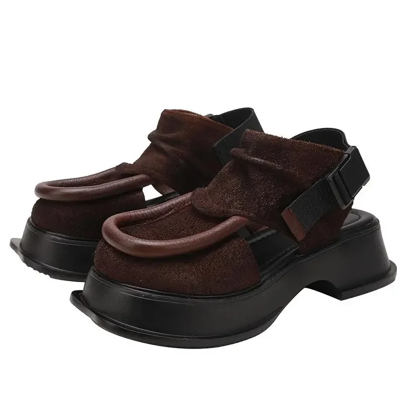 

Vintage Roman shoes Women Sandals Pumps Ankle Boots Elegance Summer New Fashion Platform Wedge Peep Toe Luxury Female Shoes