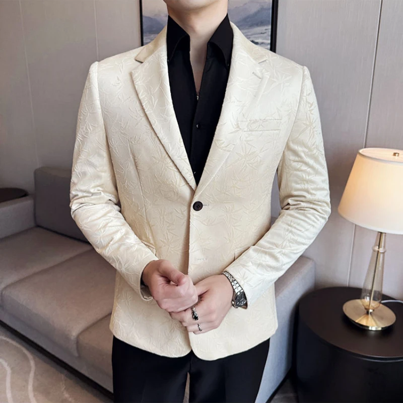Мужские бархатные блейзеры в британском стиле осенне-зимние приталенные