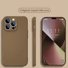 Оригинальный квадратный чехол из жидкого силикона для iPhone 12 13 11 Pro Max Mini XS X XR 7 8 Plus SE 2020, тонкий мягкий чехол, противоударный чехол