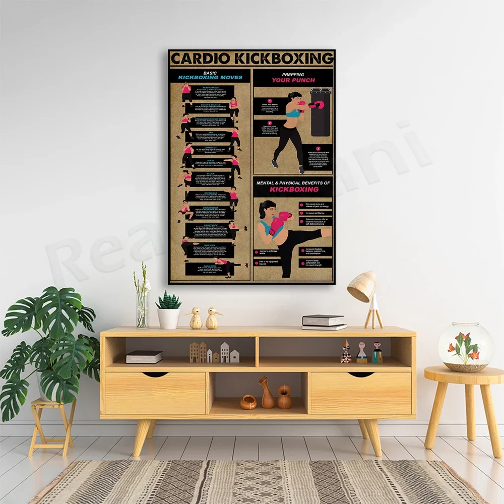 Плакат для аэробного тхэквондо знания по украшение стены женского тренера