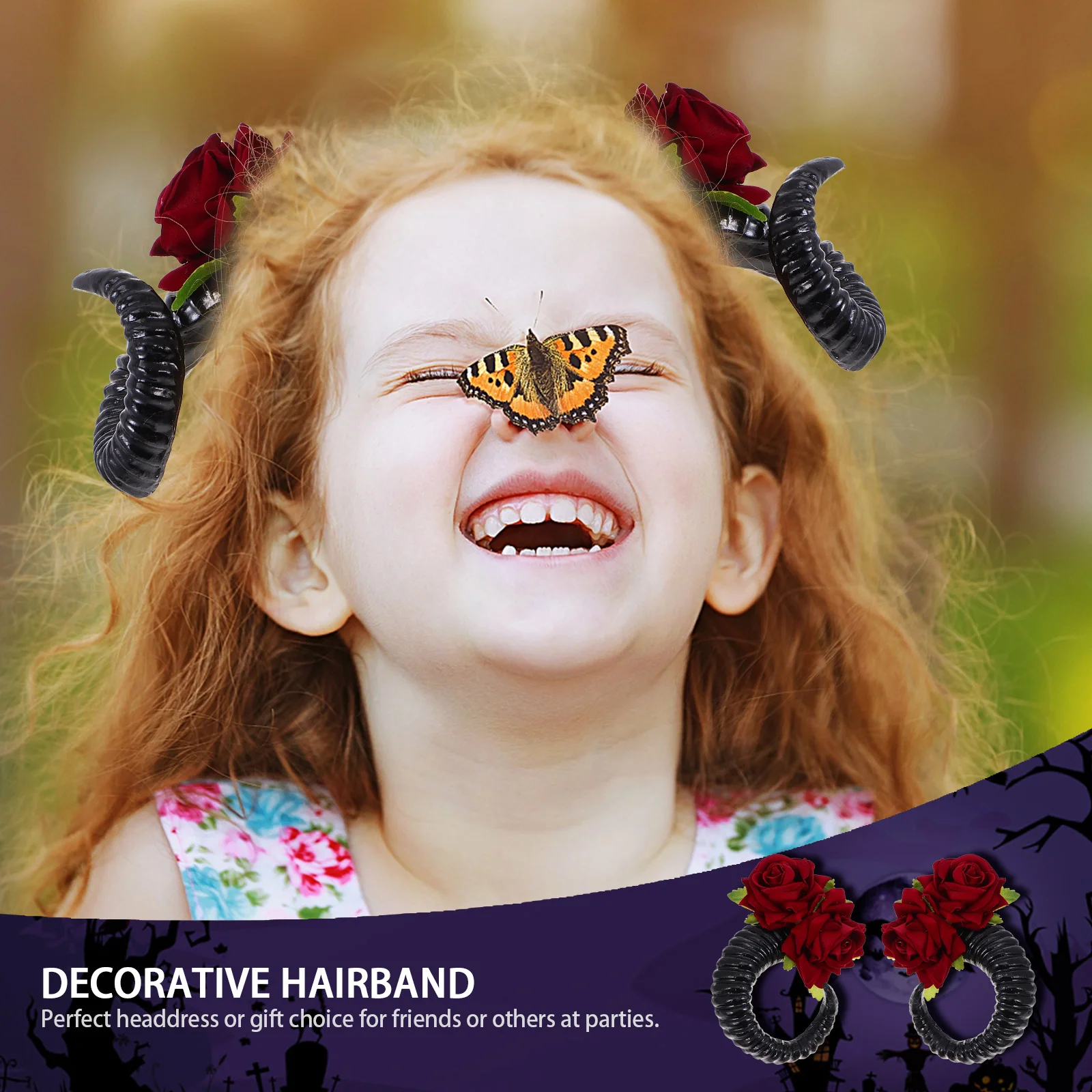 Заколка для волос с когтями белые рога косплея ювелирные изделия повязка на