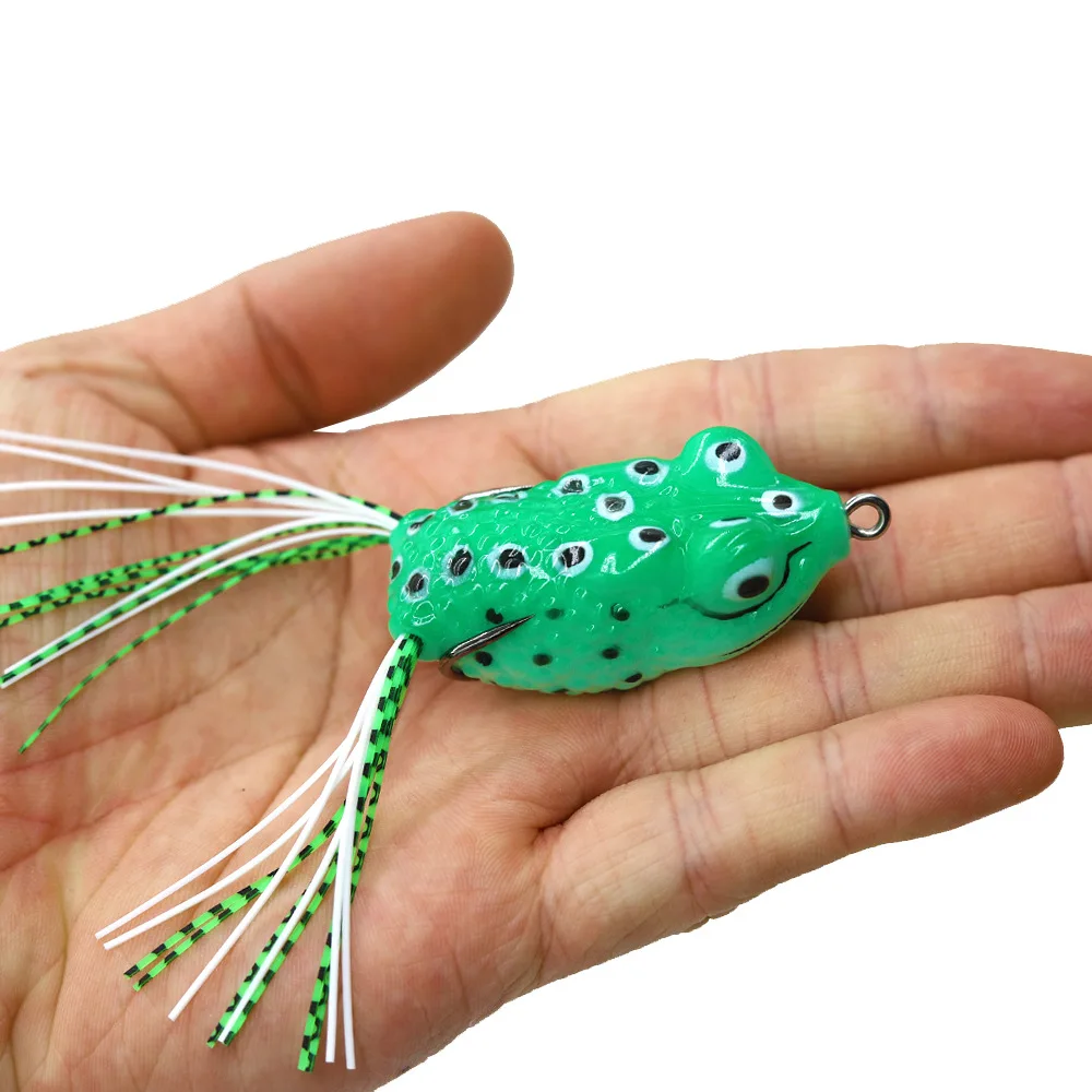 

New 5.5cm/11.8g Pesca Frog Lure Soft Tube Bait Plastic Fishing Lure with Hooks Silicone Bionic Fishing Bait Pesca