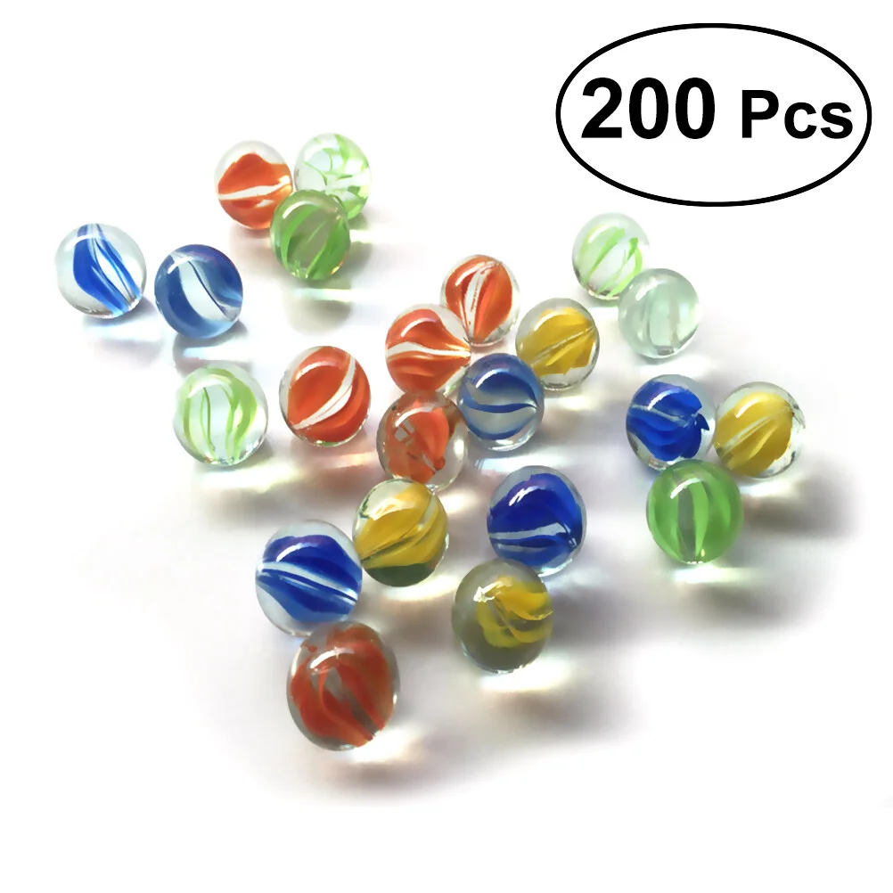 

Set of 200 16MM Cats Eyes Glass Shooter & Shooter Marbles Colorful Patterned Glass Beads Balls for Kids