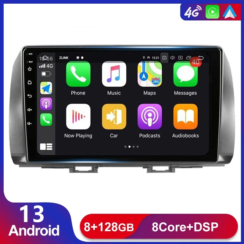 

Автомобильный радиоприемник 8G + 256G Android 13 для Toyota Bb QNC20 Daihatsu материал Coo 2005-2016 360 панорамная камера GPS беспроводной CarPlay