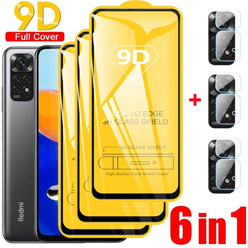 

9D Tempered Glass for Xiaomi Poco X3 F3 M3 M4 10T 11T 12T Pro Screen Protector for Redmi Note 11 10 9 8 Pro 9s 10s 9A 9C Glass