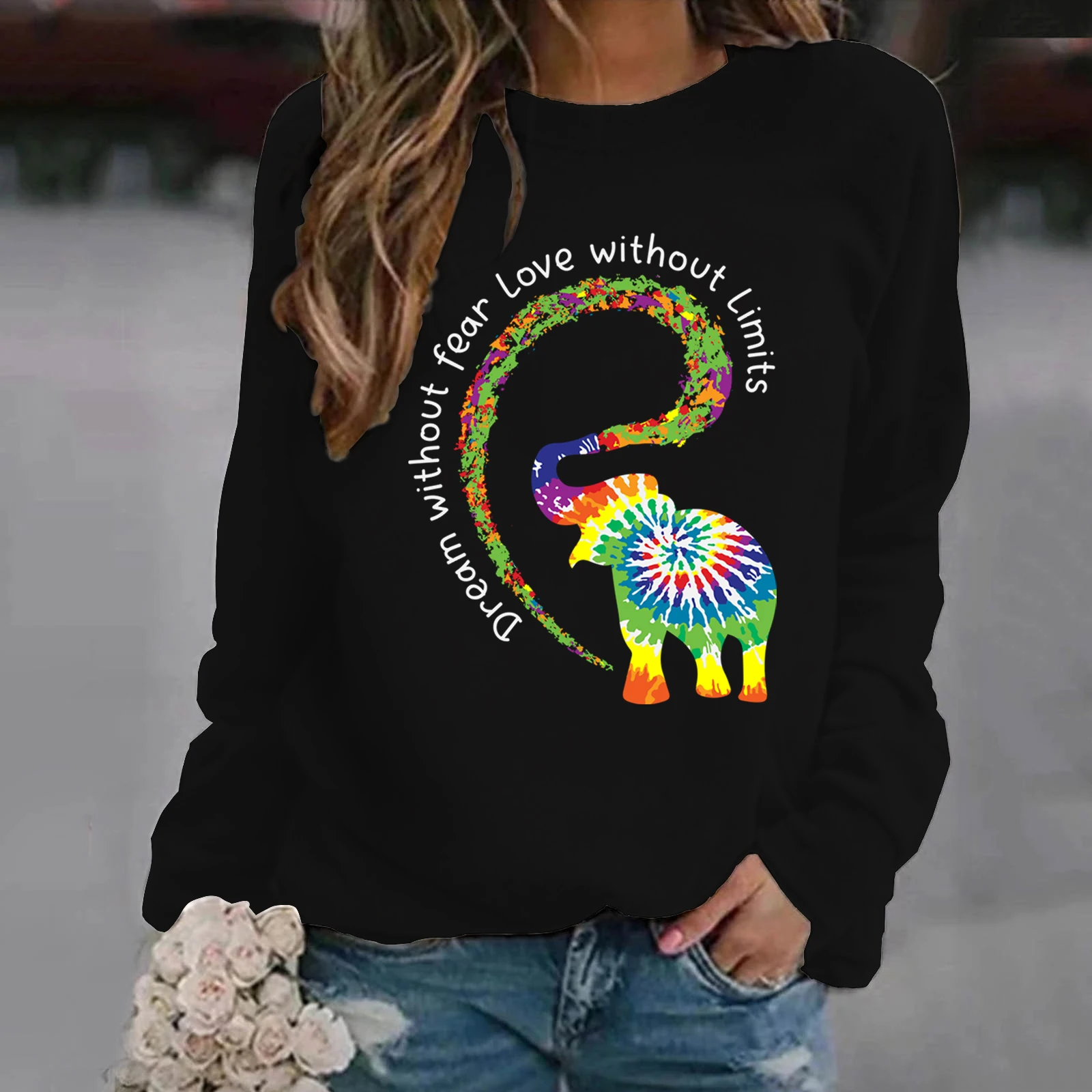 

Love Without Limits Y2k Hoodie Men Streetwear Unisex Rainbow Sweatshirt Female Graphic Top Elephant Cartoon Hoodie LGBT Harajuku
