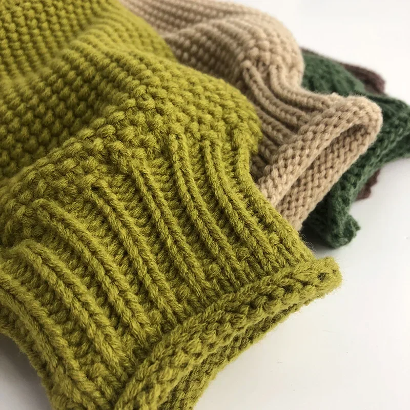 Зимние вязаные свитера в Корейском стиле для маленьких мальчиков однотонный