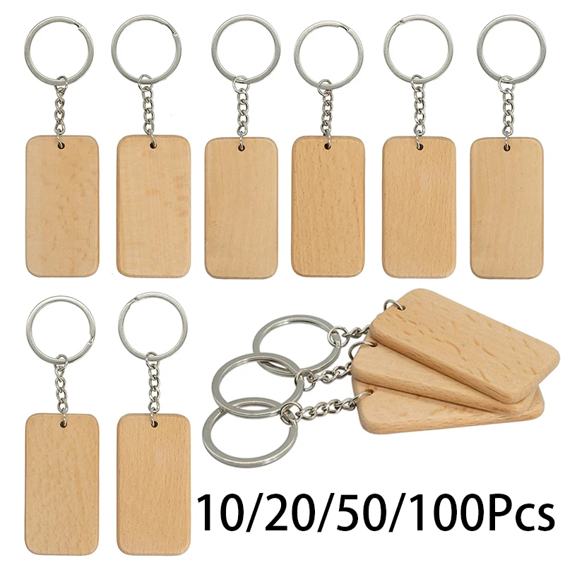 10/20/50/100 шт. деревянные Брелоки для ключей