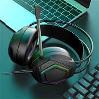 gaming headset wired headphones with mic noise canceling stereo earplugs for pc laptop ps5 wired computer headphones 2022
