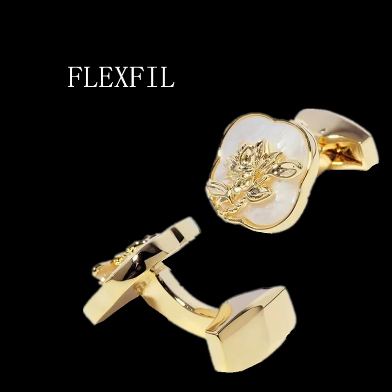 FLEXFIL Роскошные запонки для мужчин брендовые на пуговицах драгоценные камни