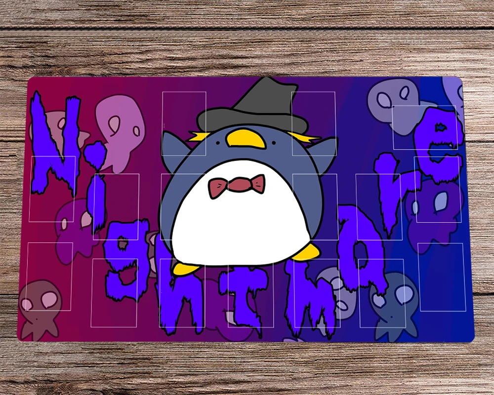 

YuGiOh Playmat Nightmare Penguin TCG CCG Mat Trading Card Game Mat Free Bag Rubber Work Desk Table Mouse Pad Mousepad 60x35cm