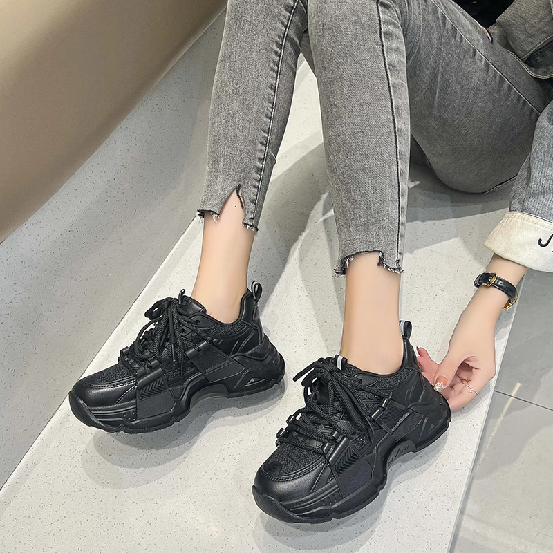 Thick Bottom Old Daddy Shoes Tide Shoes New Thin Thin Shoes Increase The Height Of The Casual Sports Shoes Children