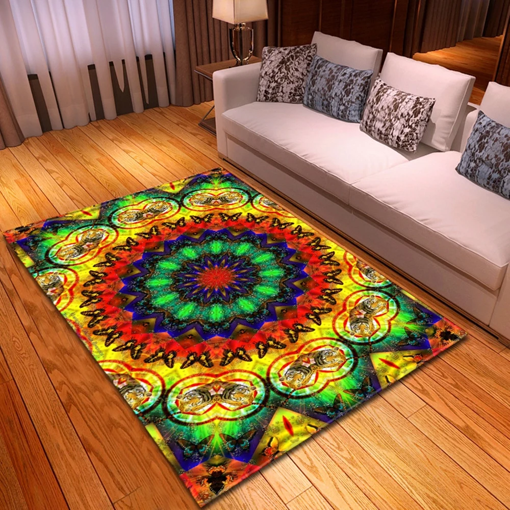 

Mandala Flower Sun Pattern Living Room Rugs Home Entrance Carpet Door Mat Hallway Bedroom Bathroom Mat Kitchen Floor Mat Tapis