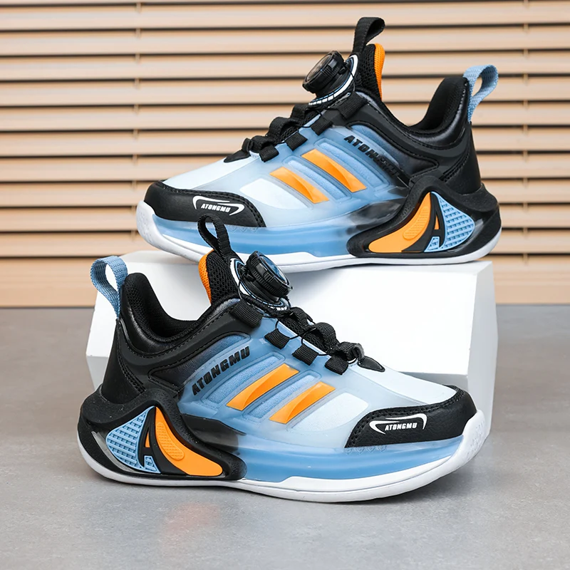

2023 Kids Sneakers Boys Fashion Basketball Shoes Kids Breathable Non-slip Walking Casual Shoes Children Sport Tenis Shoes