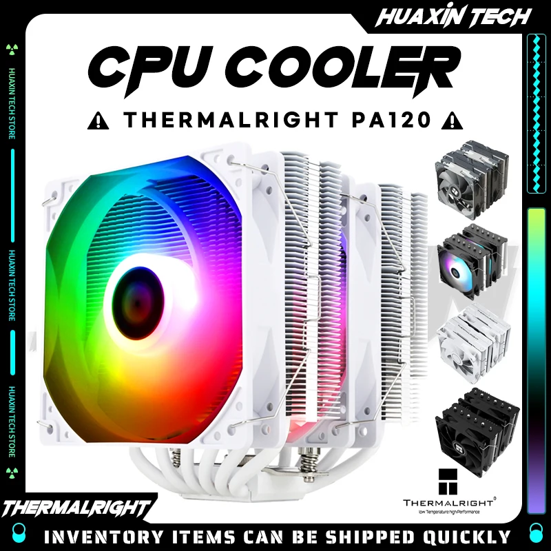 

Thermalright PA120 6 Heat Pipe CPU Cooler AGHP Inverse Gravity PC Cooling Dual Silent Fan Radiator For LGA1200 1150 2011 AMD AM4