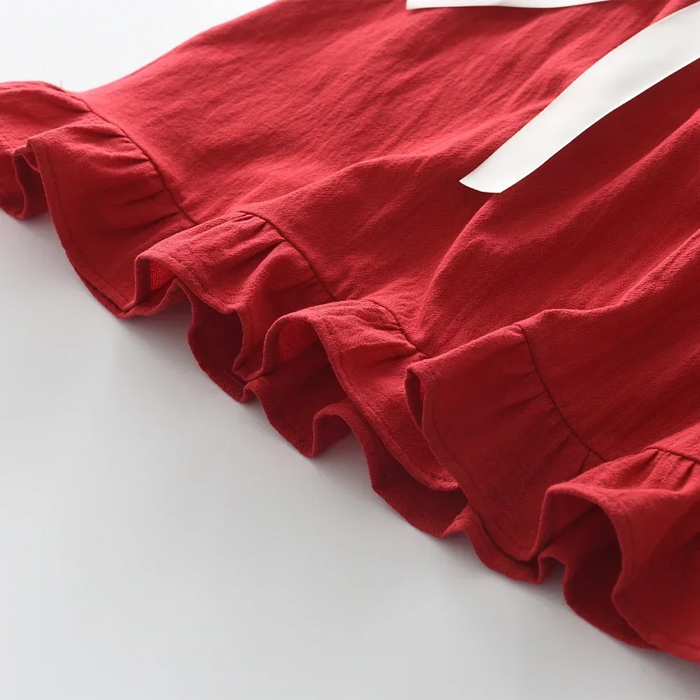 Корейское летнее платье с бантом для девочек элегантная одежда маленьких