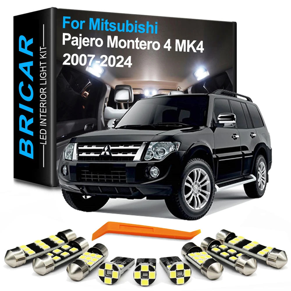 

Brlcar 15 шт. Canbus Светодиодная лампа внутреннего освещения Kit для Mitsubishi Pajero Montero Shogun 4 MK4 V93 V97 V98 2007-2021 2022 2023 2024