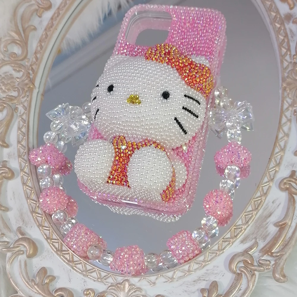 

Rhinestone Bling Crystal Phone Case Chain For iPhone 11 12 13 14 Pro Max X Xs XR 7 8 Plus SE 2 3 10 Transparent Bumper Cover