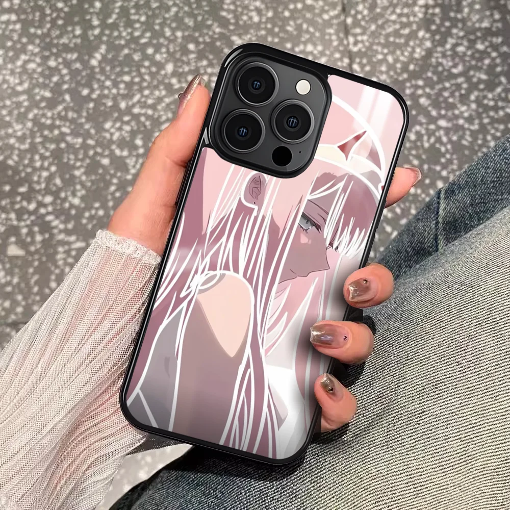 Чехол Z-Zero Two D-Darling in the Franxx для iPhone 16 15 14 13 12 11 Pro Xs Max Mini Plus противоскользящий