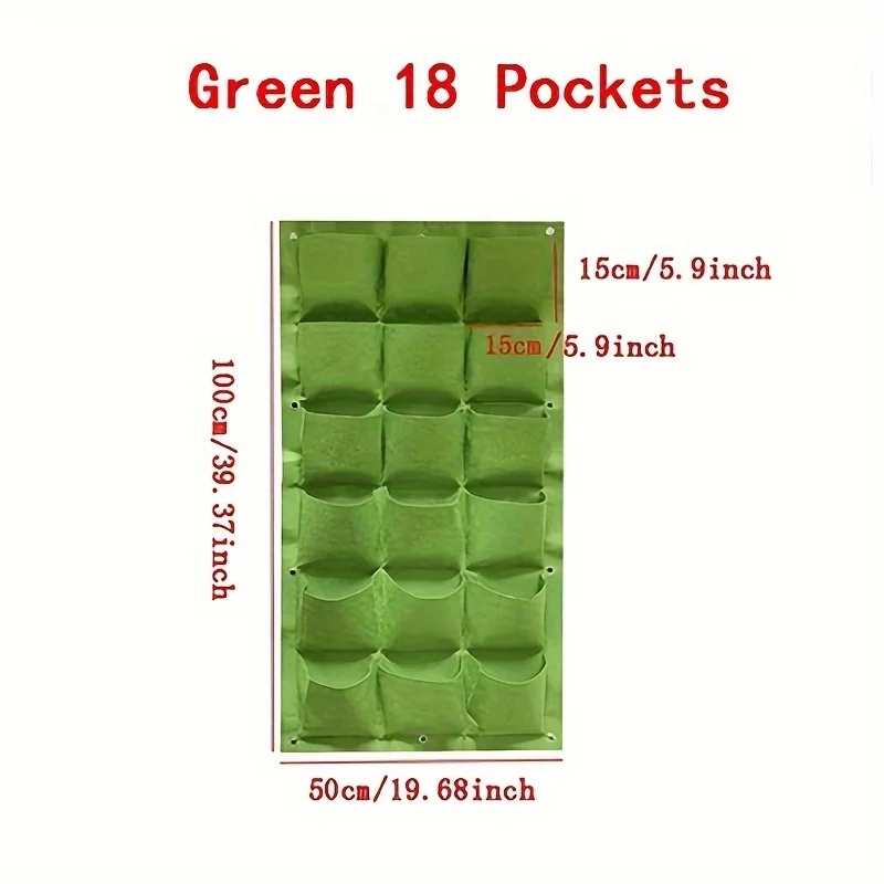 9/18 шт. вертикальные подвесные мешки для выращивания растений в саду 18/25/36/49/64/72