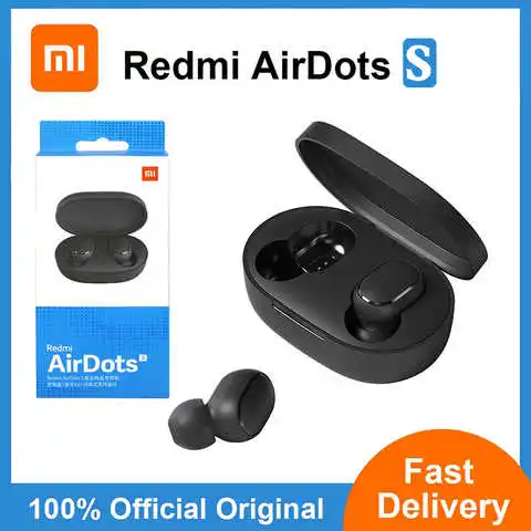 

Xiaomi Redmi Airdots S Earbuds Original Mi Tws Wireless Earphone Bluetooth Ai Control Gaming Headset With Mic Noise Reduction