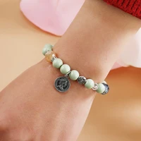 glass bead color crystal with ms pendant bracelet for woman contracted joker fashion hand string bts