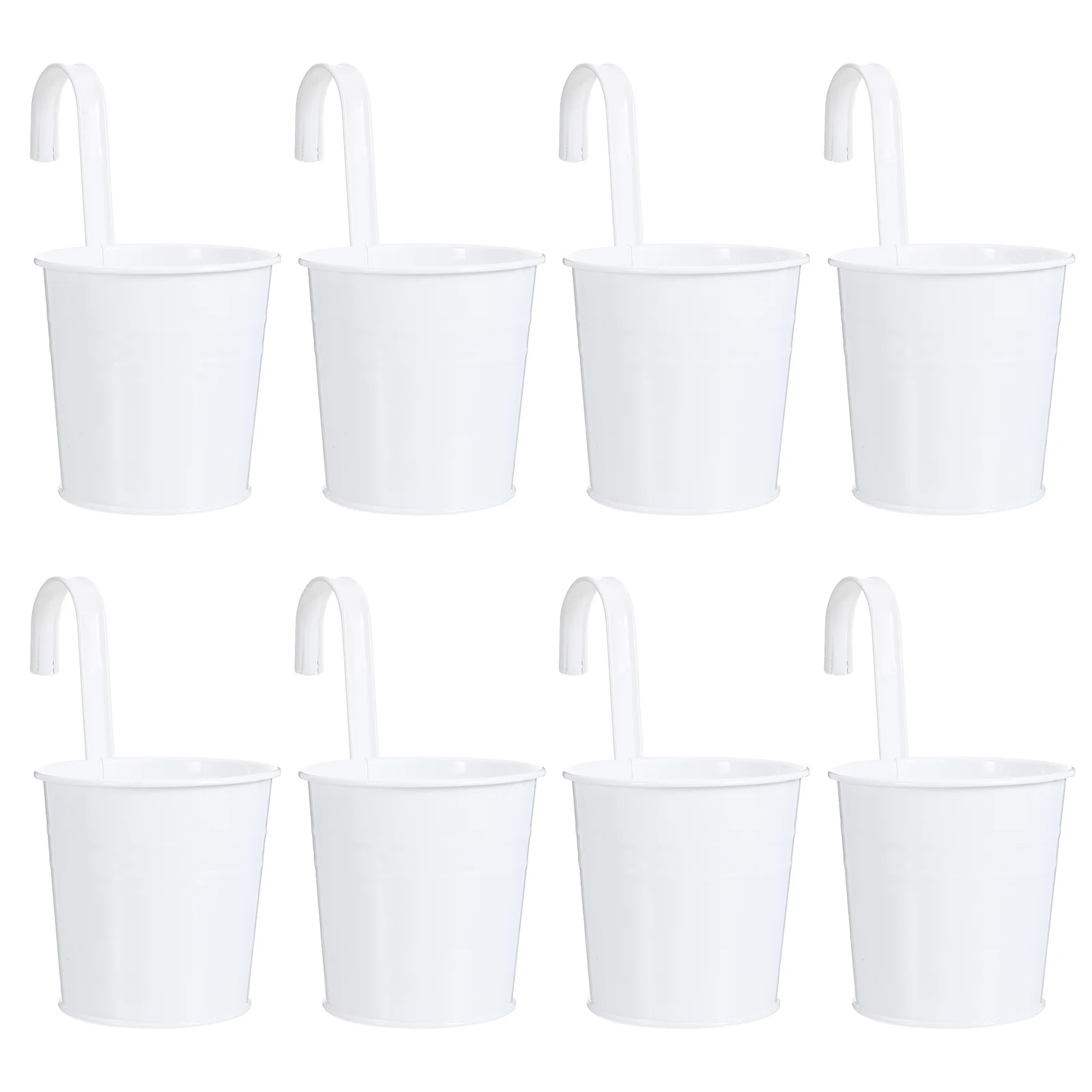 

Hanging Flower Planter Pots Bucket Iron Outdoor Metal Pot Balcony Planters Wall Fence Railing Baskets Garden Holders Holder Hook