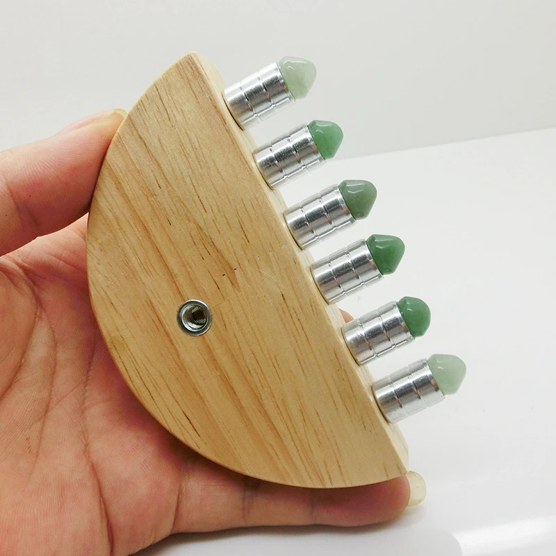 

Natural Jade Gua Sha Scraper Head Scalp Massage Relax Body Meridian Scraping Gua Sha Therapy Lympatic Drainage Relaxation Beauty