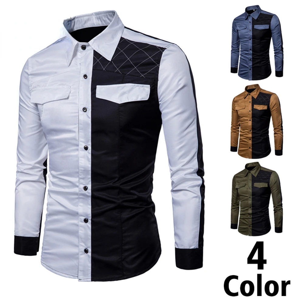 

NEW IN Size 2022 New Casual Men's Fashion Long Sleeve Shirt New Men's Outdoor Military Style Color Matching Long Sleeve