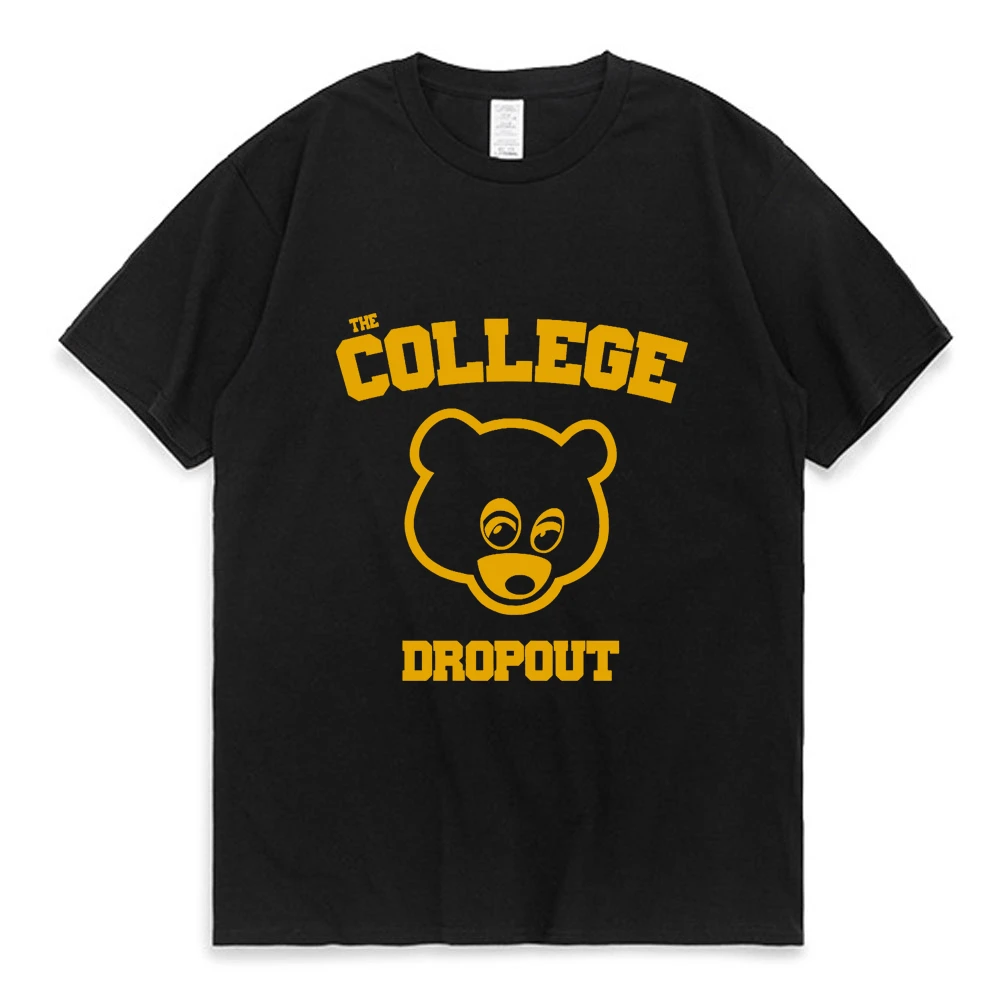 

New Hip Hop Tshirts Kanye West 90s Vintage T Shirt for Men Oversize Cotton Tees The College Dropout T-Shirt Short Sleeve Unisex