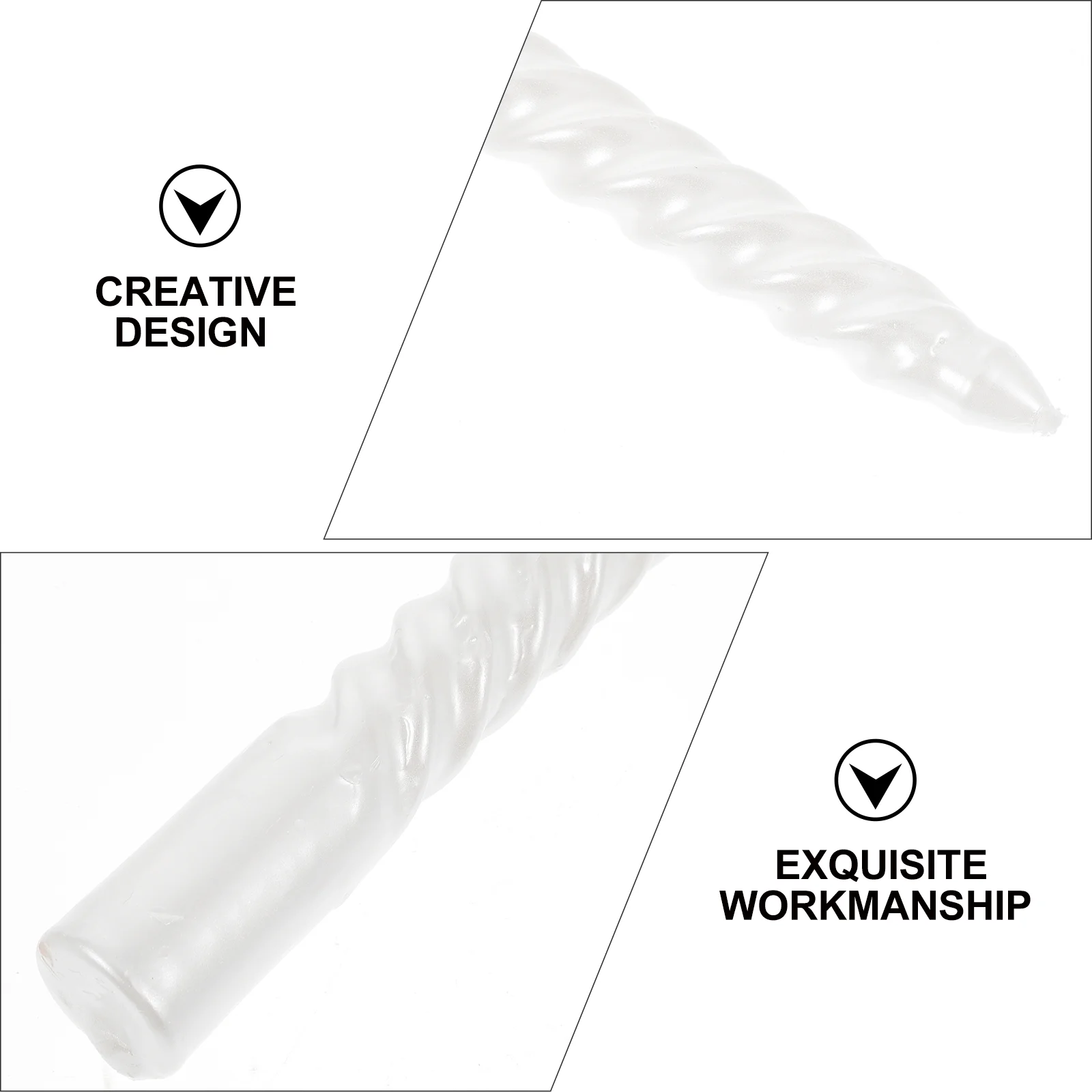 4 шт. конические свечи с резьбой и длинным стеблем для ужина декоративная