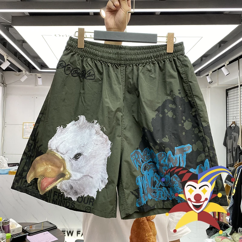 

2022ss Travis Scott Eagle Print Shorts Men Women Jackboys Shorts Breechcloth