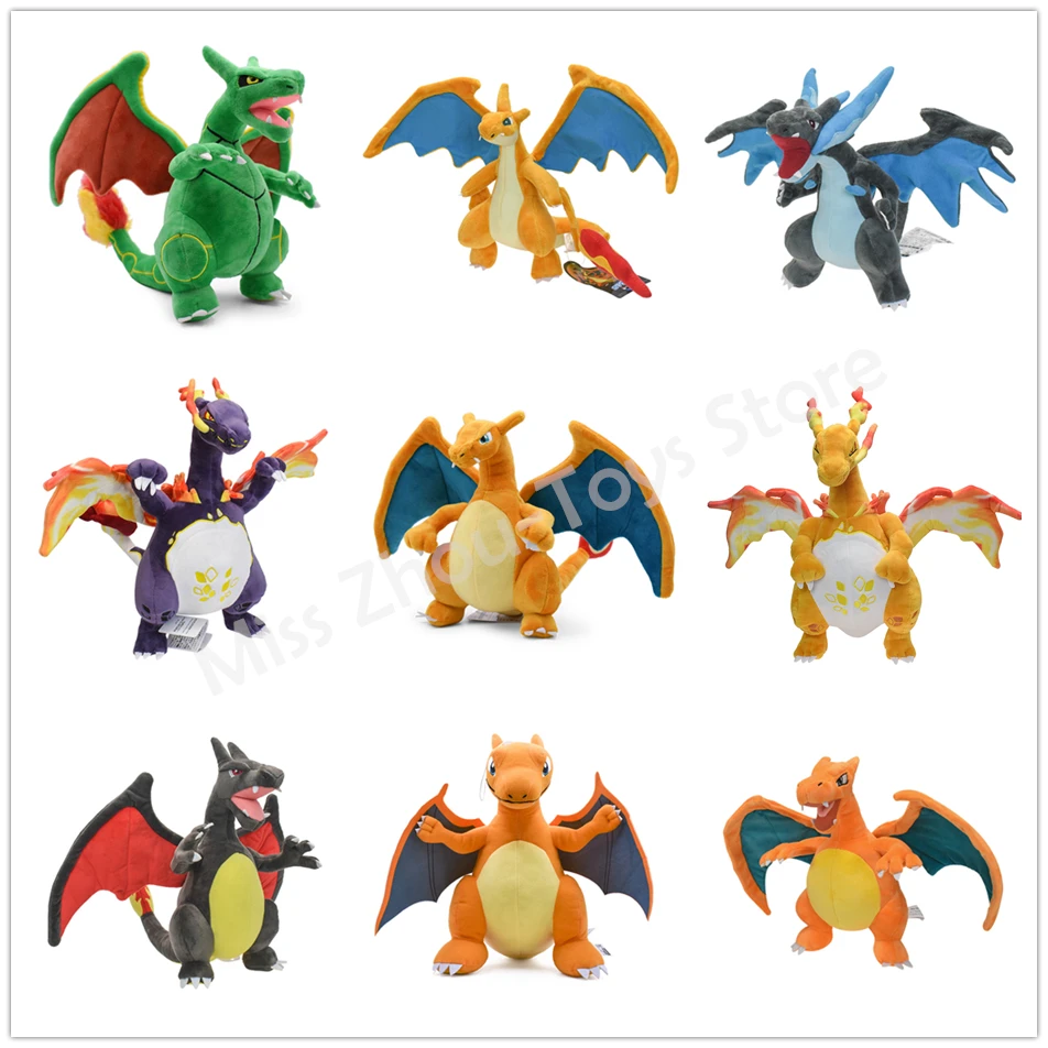 

10 Styles Shiny Charizard Plush Toys Pokemon Mega Evolution X & Y Charizard Soft Stuffed Animals Toy Doll Gift for Children Kids