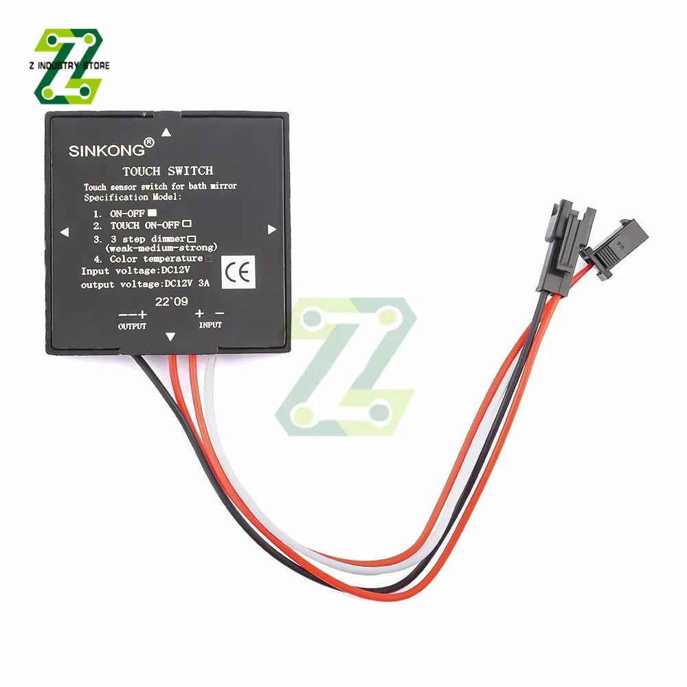 

DC 5-12V Bathroom Mirror Switch Touch-Switch Sensor for Led Light Mirror Headlight