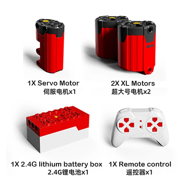 

Technical Motor Parts Compatible 5027 5028 5032 Multi Power Functions Tool Servo Remote Control Battery Box Building Block Motor
