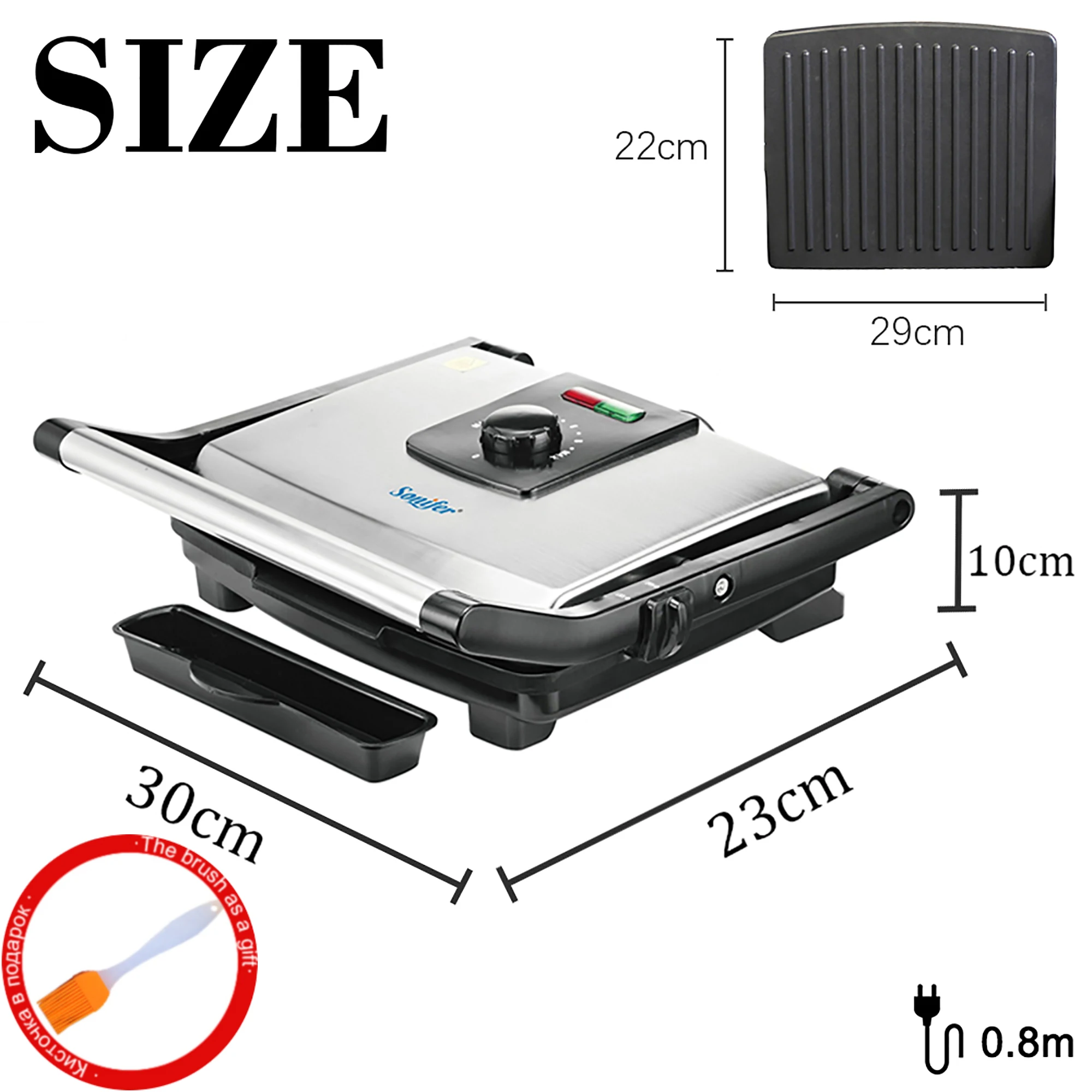 electric contact grill bbq griddle and panini press kitchen barbecue griddle smokeless baking opens 180 degree barbecue sonifer free global shipping