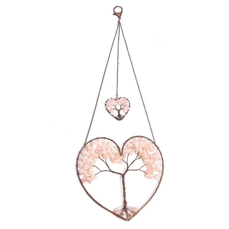 

Подвесные украшения в форме сердца, измельченный кристалл, двухслойная подвеска, украшение для дома на день рождения
