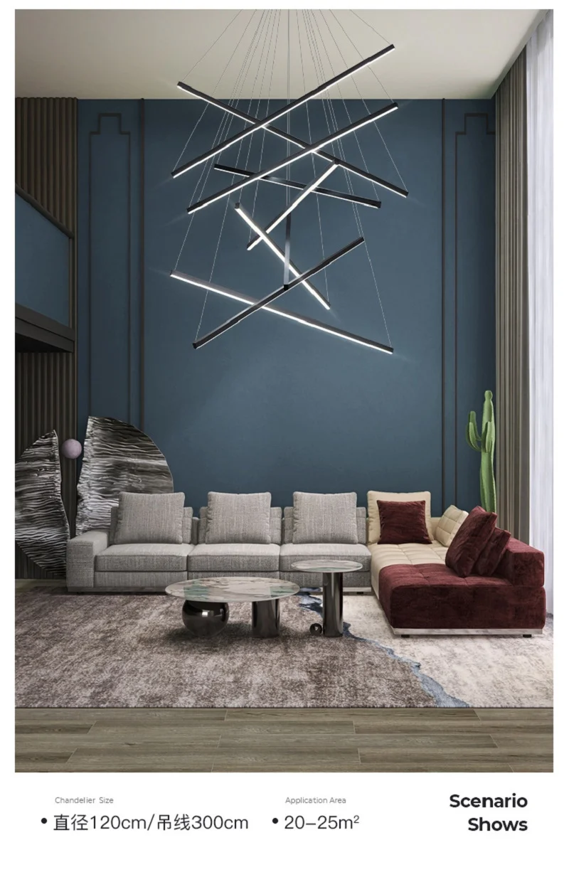

Duplex building chandelier villa living room lamp Nordic modern minimalist atmosphere light luxury small apartment pick high-alt