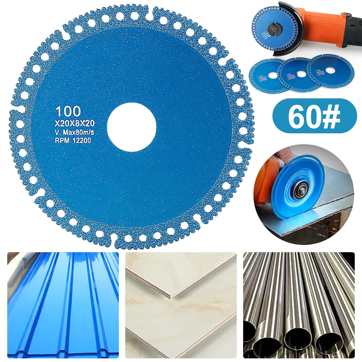 

10 шт. режущее полотно для пилы, многофункциональный инструмент для циркулярной пилы, Алмазное полотно для пилы, Алмазное металлическое режущее полотно, многофункциональное полотно для циркулярной пилы