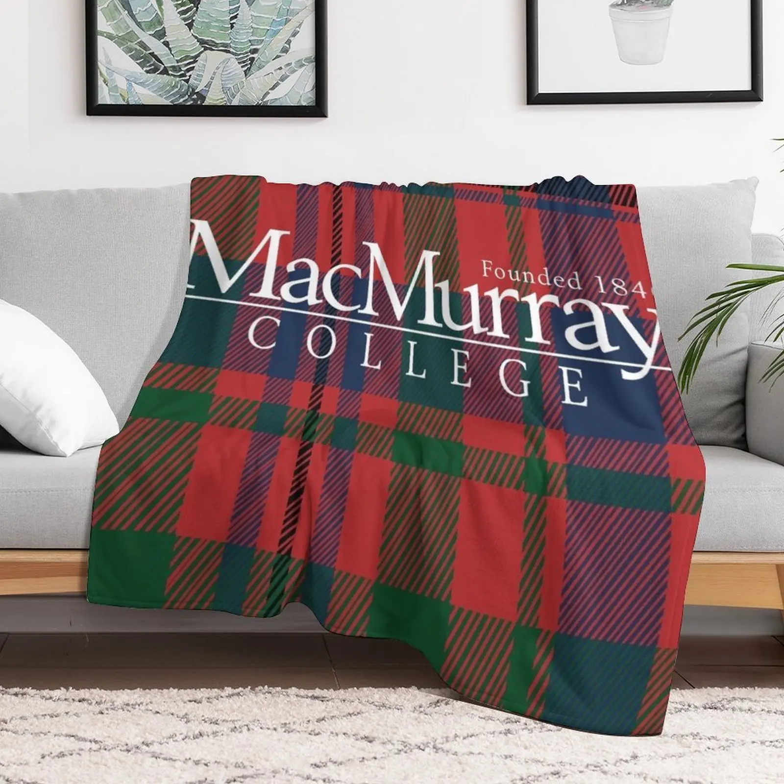 Одеяло в клетку MacMurray College украшения фланелевые детские одеяла